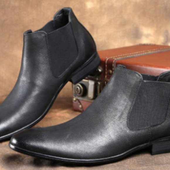 Cowhide round toe men\'s Boots